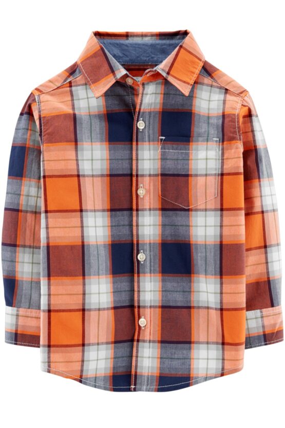 Carter's Plaid Poplin Button-Front Shirt