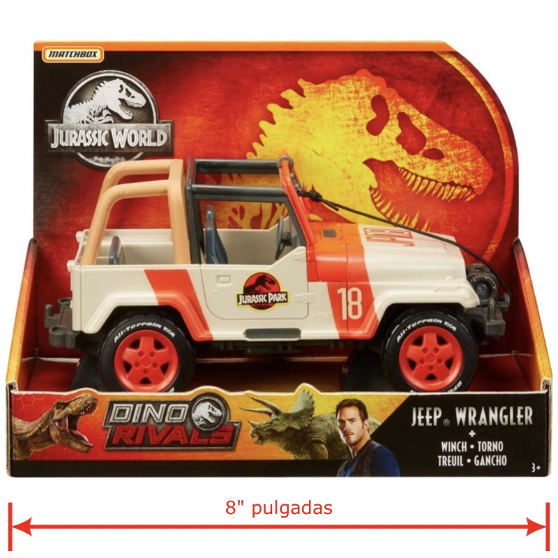 Jurassic Park Jeep Wrangler con cabrestante 8″ – Tesoritos Honduras