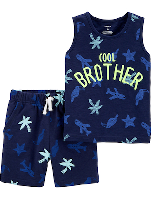 Carter's 2-Piece Cool Brother Slub Jersey Tank & Short Set