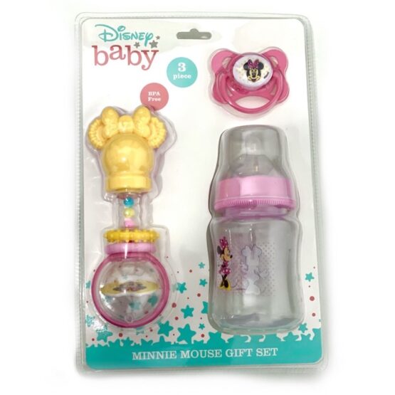 Disney Baby 3 Pack Rattle, Soother & Bottle