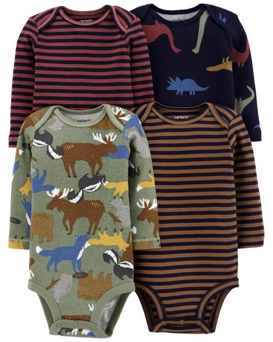 Carter's 4-Pack Long-Sleeve Bodysuits