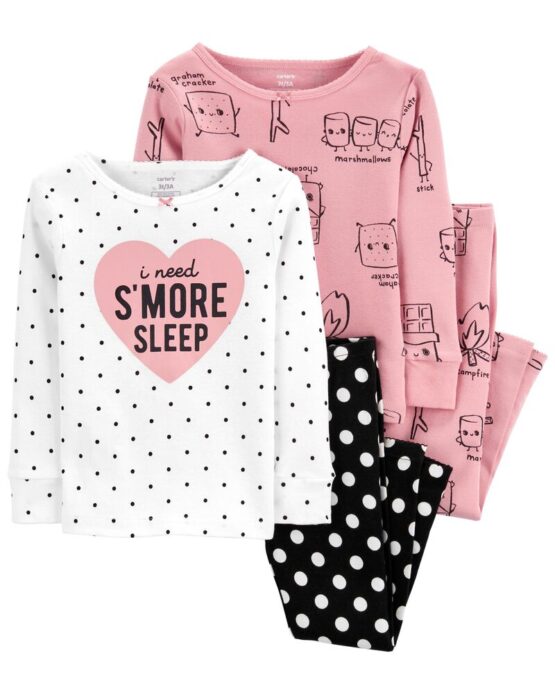 Carter's 4-Piece S'mores 100% Snug Fit Cotton PJs