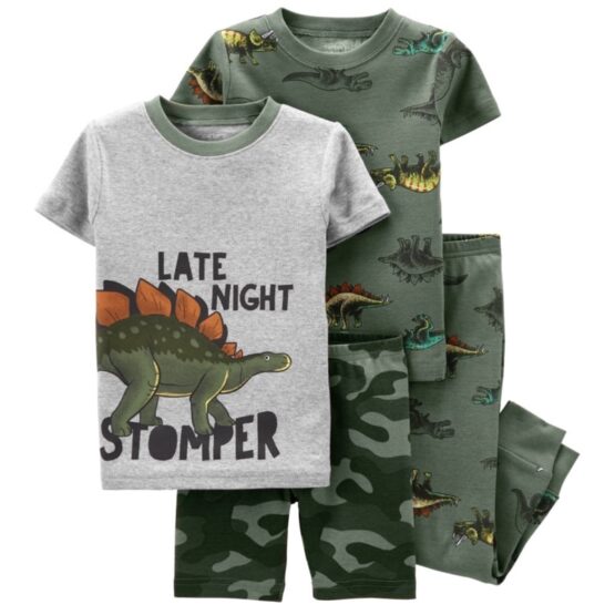 Carter's 4-Piece Dinosaur 100% Snug Fit Cotton PJs