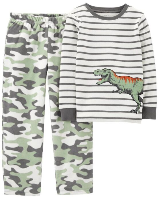 Carter's 2-Piece Dinosaur Cotton & Fleece PJs