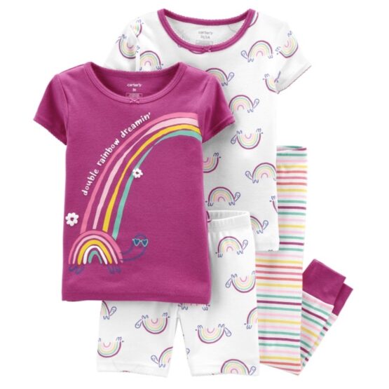 Carter's 4-Piece Rainbow 100% Snug Fit Cotton PJs