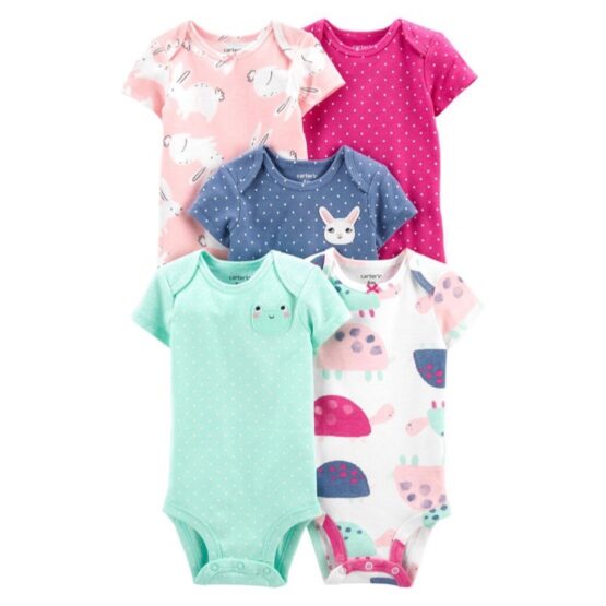 Multi 5-Pack Short-Sleeve Bodysuits