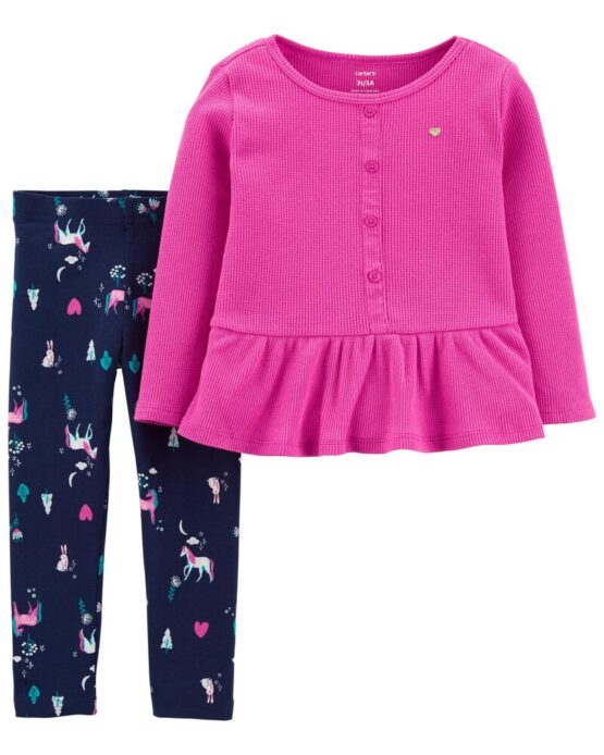 Carter's 2-Piece Fleece Unicorn Top & Legging Set