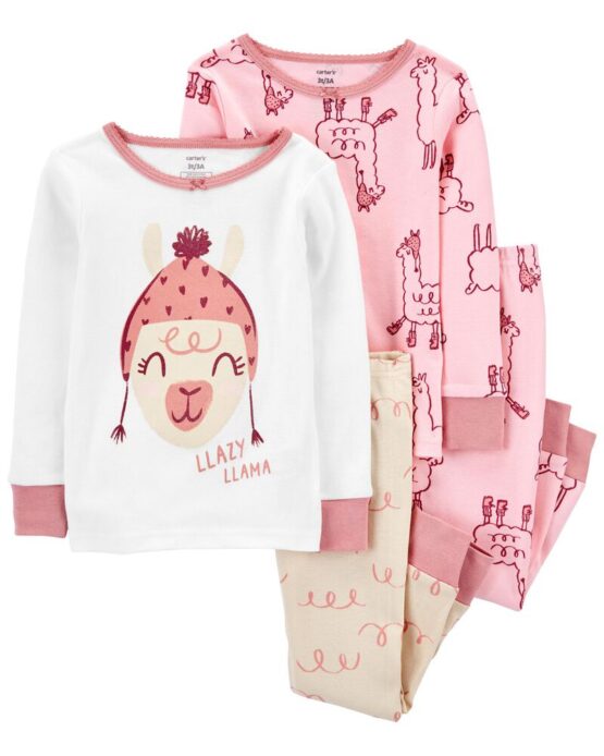 Carter's 4-Piece Llama 100% Snug Fit Cotton PJs