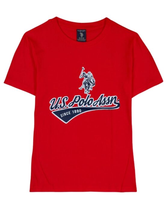 U.S Polo Assn. Youth Tee Shirt White Red