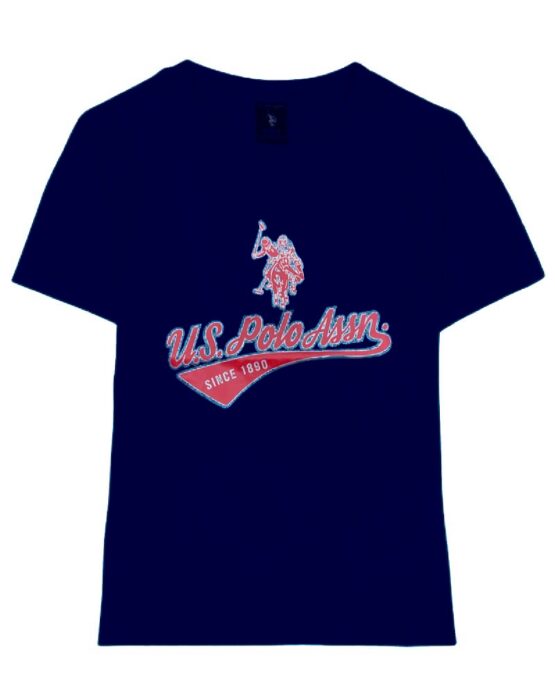 U.S Polo Assn. Youth Tee Shirt White Navy