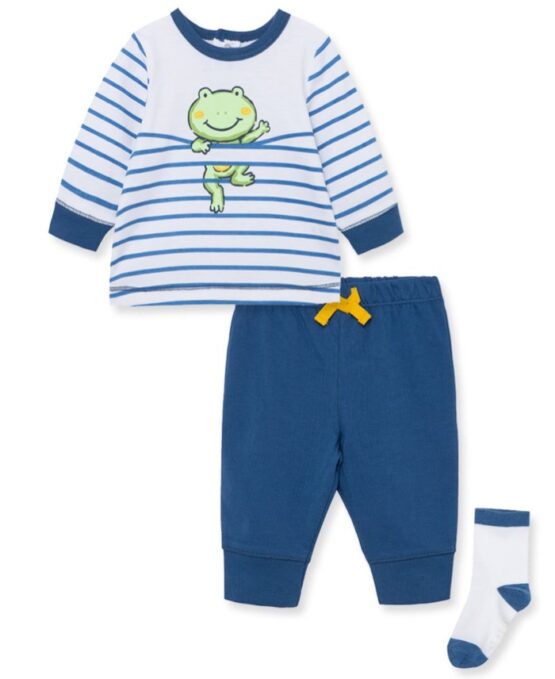 Little Me 3-pc Frog Jogger Set