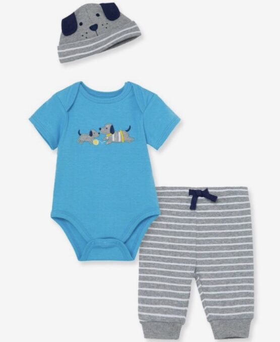 Little Me Puppies Bsuit Pant Set