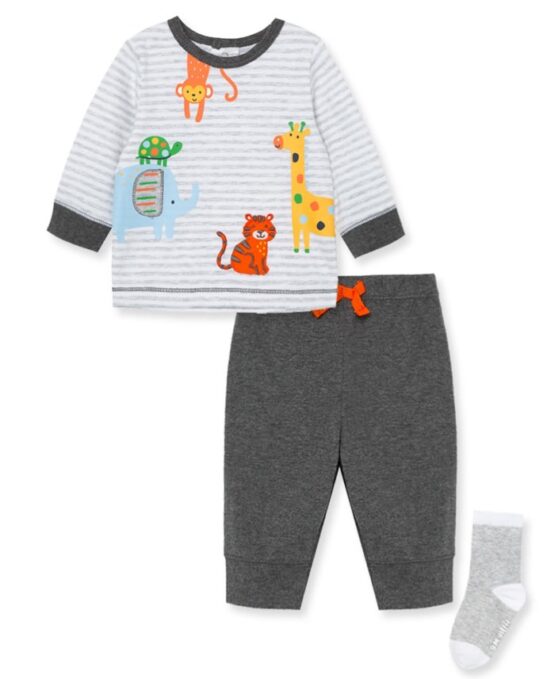 Little Me 3-pc Safari Jogger Set