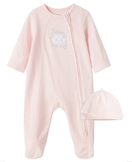 Littleme Welcome to the Woorld One-Piece and Hat