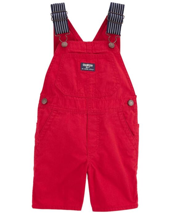 Oshkosh Red Canvas Webstrap Shortall