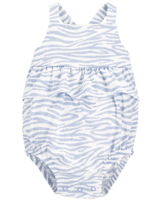 Carter's Traje De Playa Con Estampado De Cebra