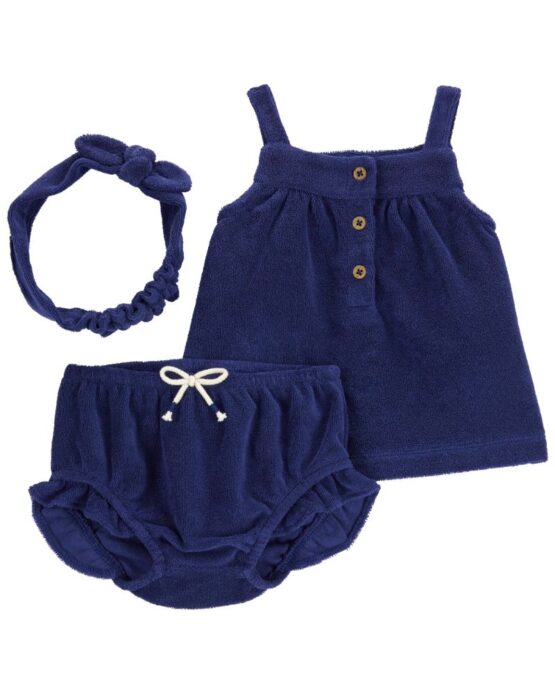 Carter's Conjunto De 3 Piezas De Cubre Pañales De Tejido De Rizo