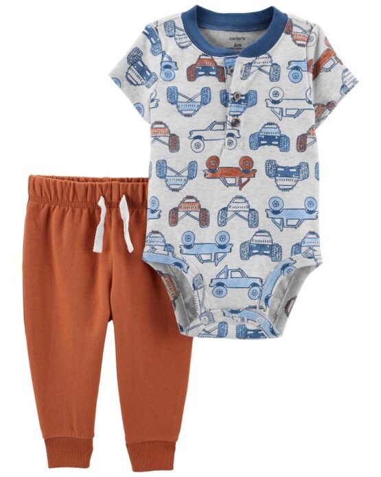Carter's 2-Piece Trucks Bodysuit Pant Set