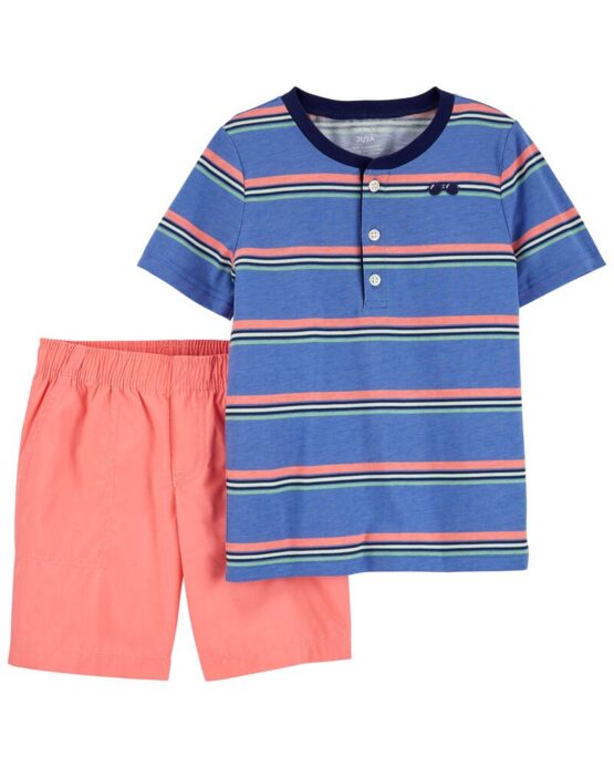 Carter's 2-Piece Striped Jersey Tee & Short Set