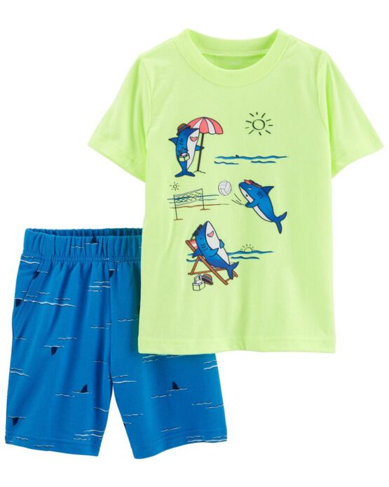 Carter's Baby Multi 2-Piece Shark Tee & Short Set