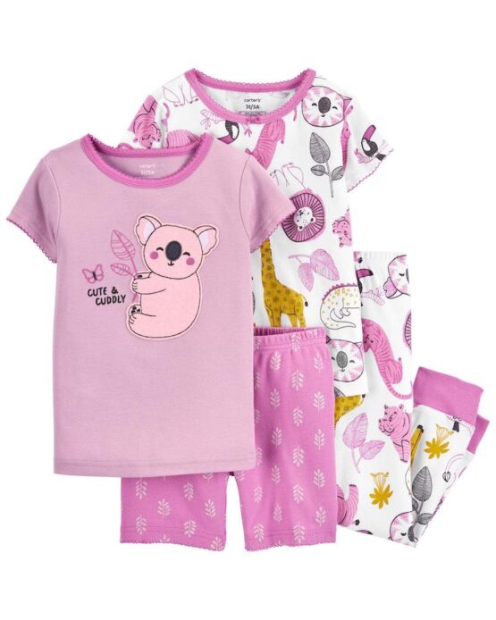 Carter's Set De 4 Piezas De Pijama De Algodón