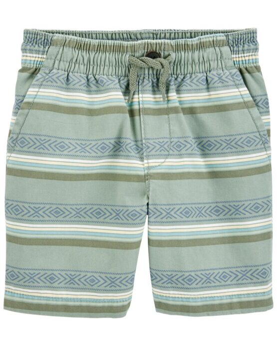 Oshkosh Pull-on Cascade Green Striped Short