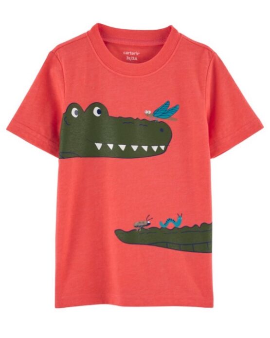 Carter's Orange Dinosaur Graphic Tee
