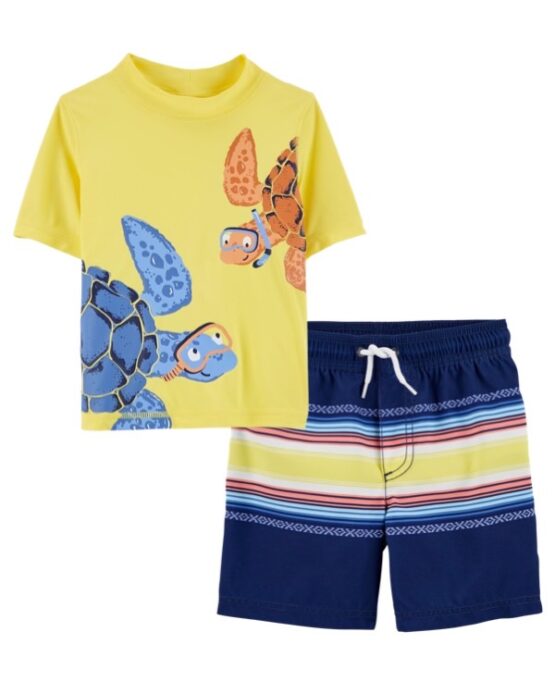 Carter's Turtle Rashguard Set UPF 50+