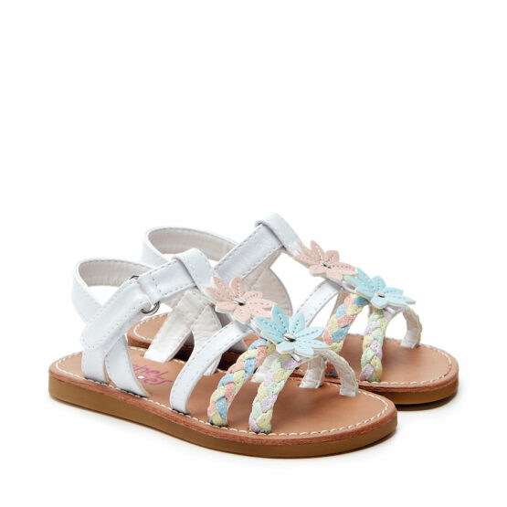 Rachel Kids Nessa White/Pastel Sandal