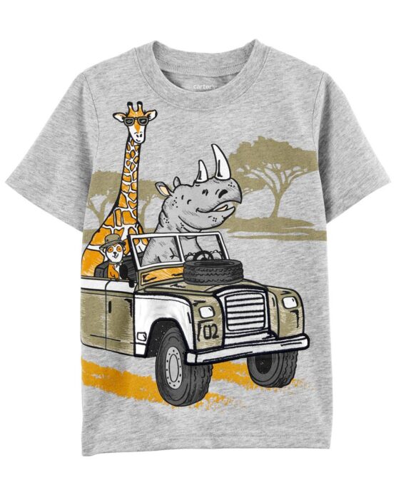 Carter's Toddler Heather Safari Jersey Tee