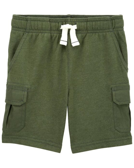 Carter's Toddler Green Pull-On Knit Cargo Shorts