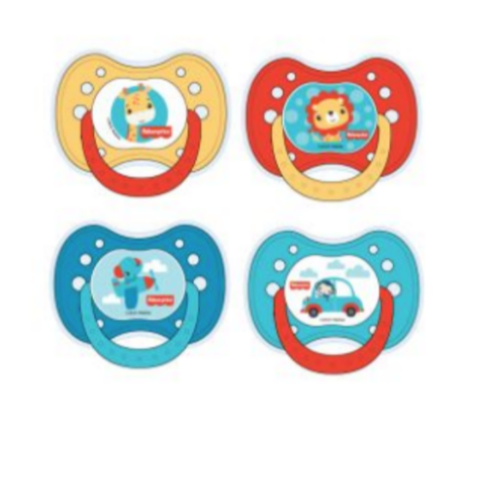Fisher Price Orthodontic 4 Pack Pacifiers