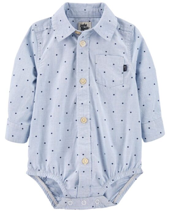 Oshkosh Plaid Button-Front Bodysuit