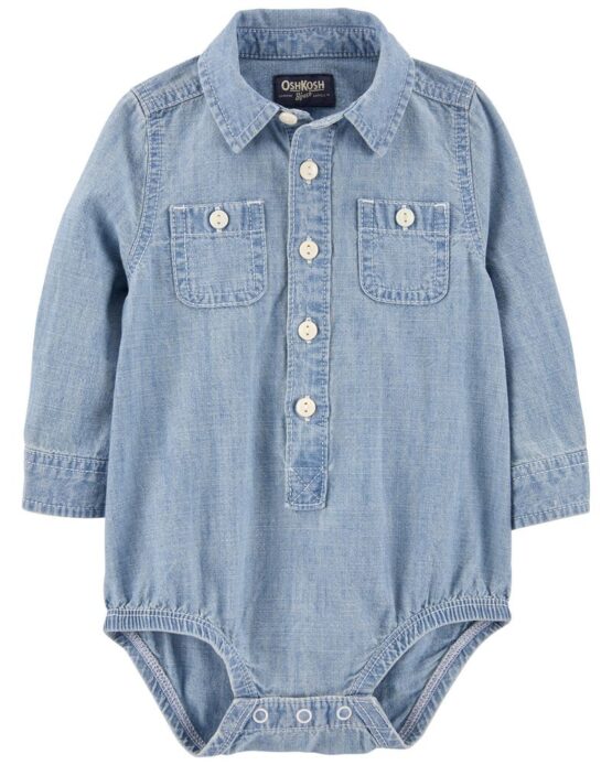 Oshkosh Denim Button-Front Bodysuit