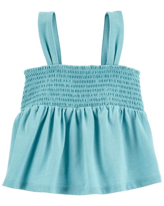 OshKosh Toddler Chalk Teal Smocked Top