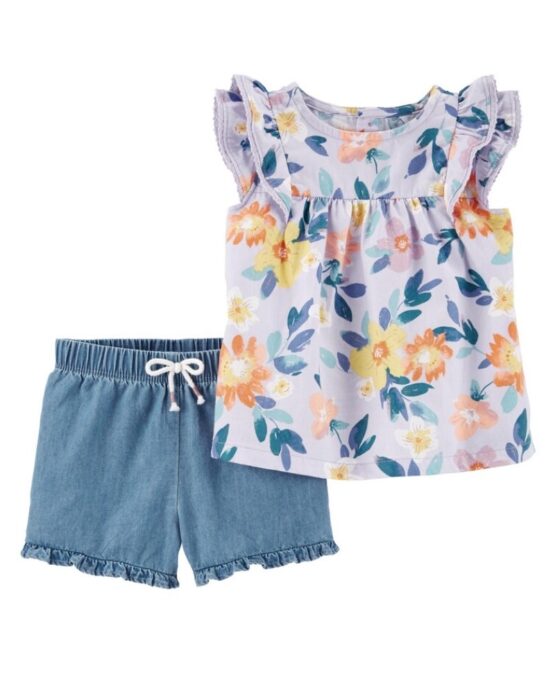 Carter's 2-Piece Short Florar Set
