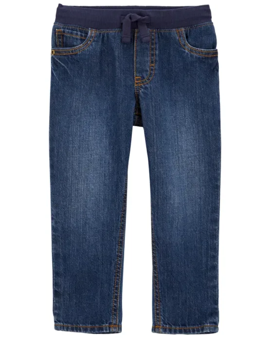 Carter's Toddler Navy Elastic Waist Denim Pants