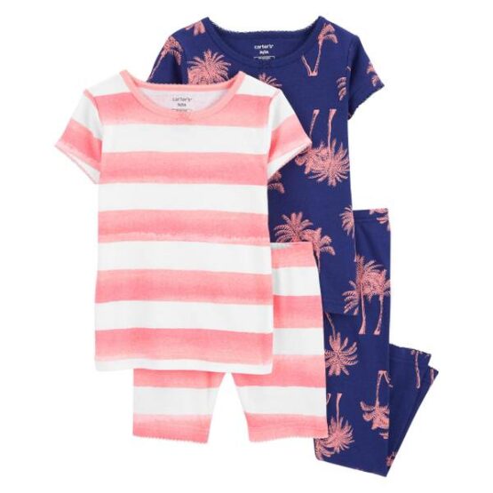 Carter's 4-Piece Palm Trees 100% Snug Fit Cotton PJs