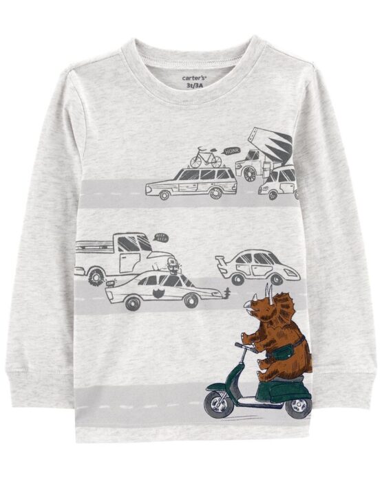 Carter's Dinosaur Motorcycle Print