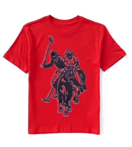 U.S Polo Assn Red Crew Neck 100% Cotton
