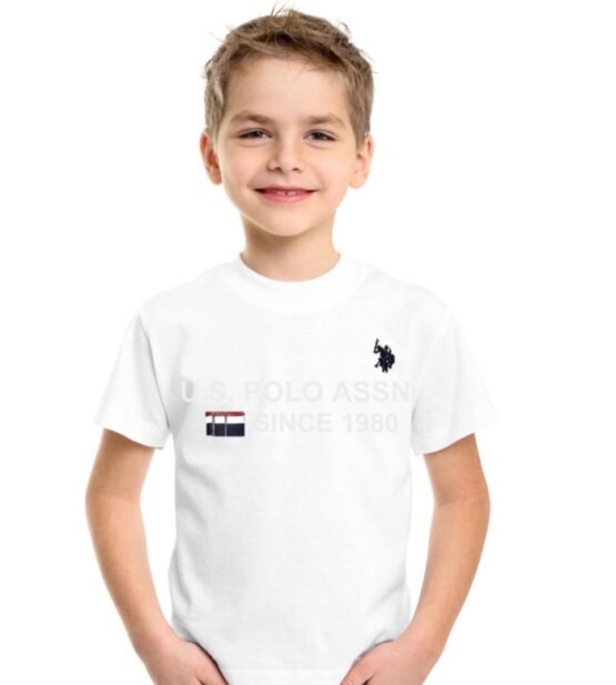 U.S Polo Assn White Crew Neck 100% Cotton