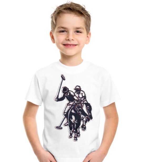 U.S Polo Assn White Crew Neck 100% Cotton