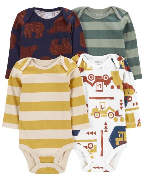 Carter's Multi Baby 4-Pack Long-Sleeve Bodysuits