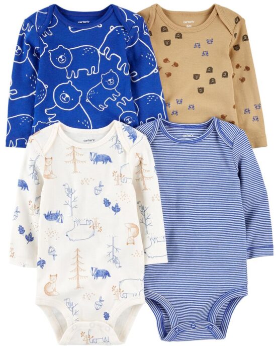 Carter's Multi Baby 4-Pack Long-Sleeve Bodysuits