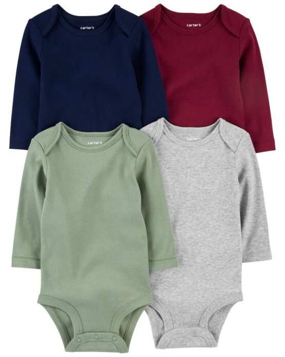Carter's Multi Baby 4-Pack Long-Sleeve Bodysuits