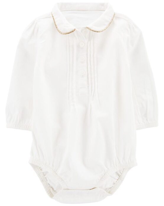 Carter's Metallic Trim Peter Pan Collar Bodysuit