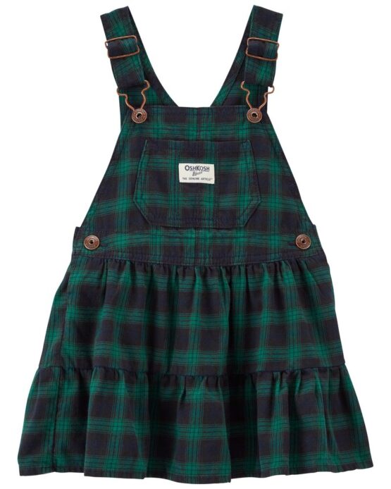 Oshkosh Overol Tipo Vestido Cuadriculado