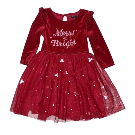 Ocassion Red Merry n Bright Sleeve Dress