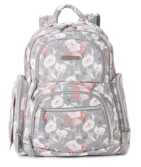 Bananafish Studio Insulated Diaperbag Gray Floral
