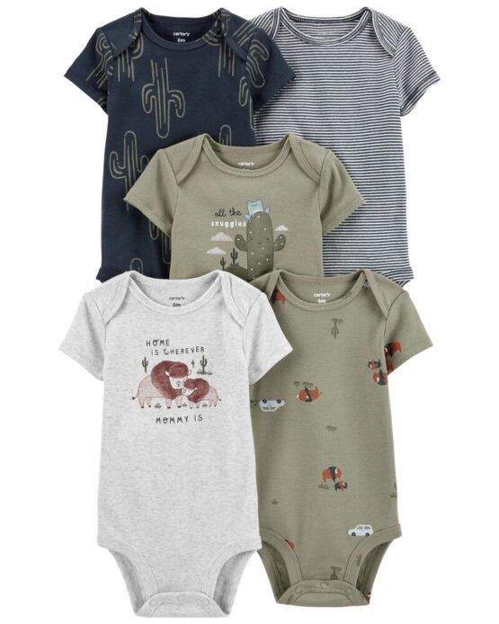 Carter's Baby 5-Pack Short-Sleeve Bodysuits